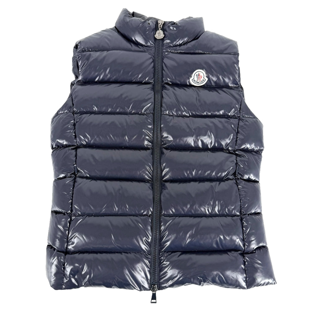 MONCLER モンクレール ダウンジャケット GHANY GILET ダウンベスト アウター アパレル 服 ネイビー 紺 ガンメタル金具 冬 ナイロン レディース【中古品】