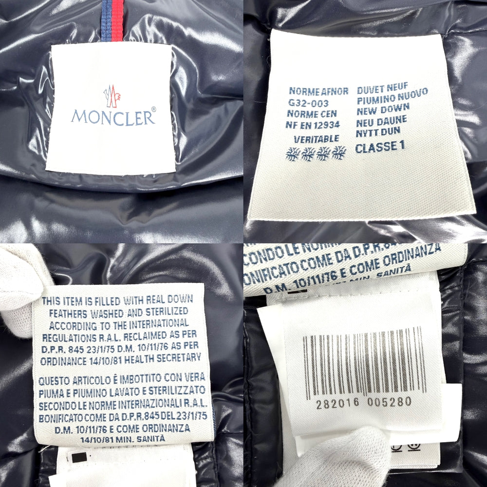 MONCLER モンクレール ダウンジャケット GHANY GILET ダウンベスト アウター アパレル 服 ネイビー 紺 ガンメタル金具 冬 ナイロン レディース【中古品】