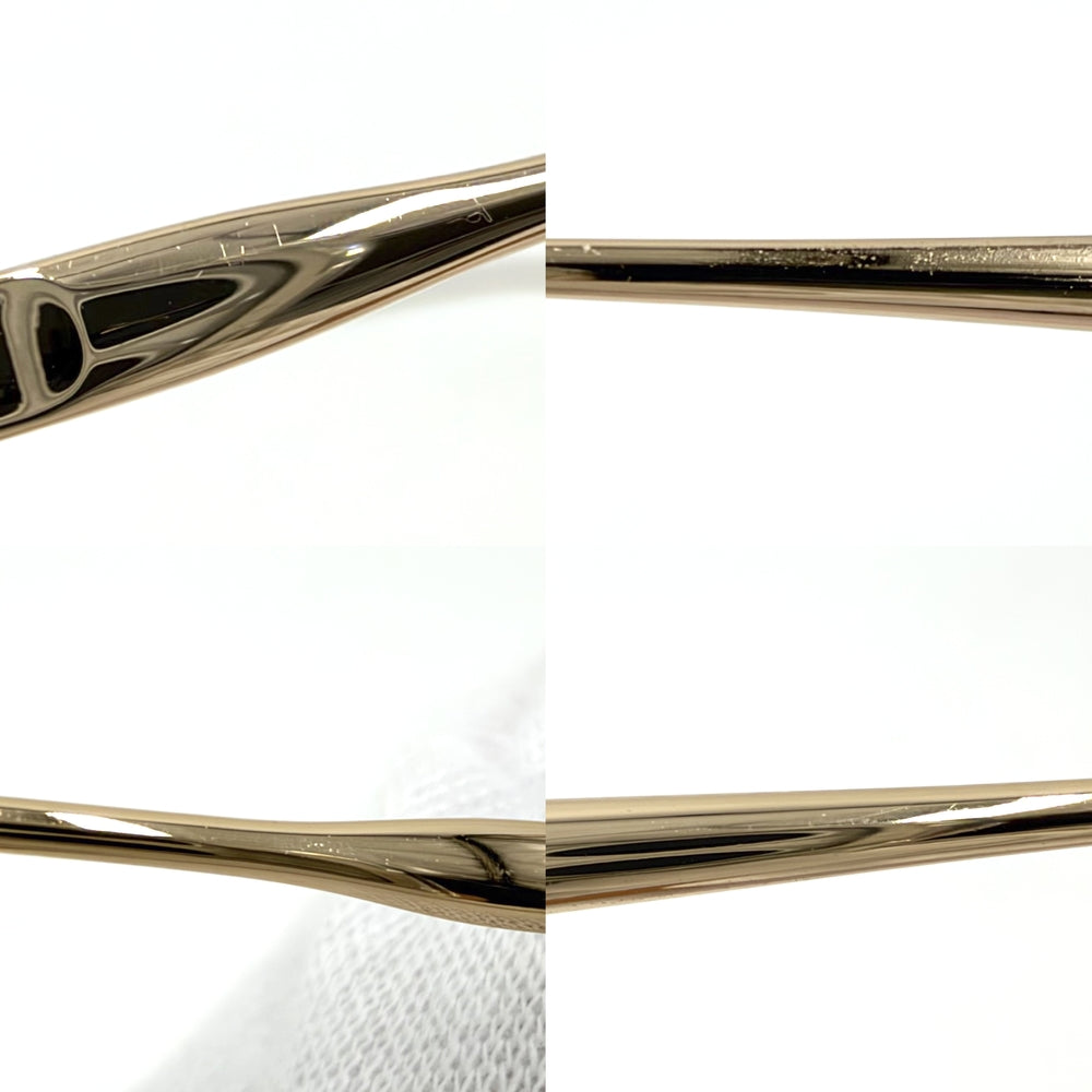 サングラス ジャックマリーマージュ OATMAN アイウェア リムレス JACQUES MARIE MAGE 眼鏡 チタン ブラウン 茶 ゴールド金具 レディース【中古品】