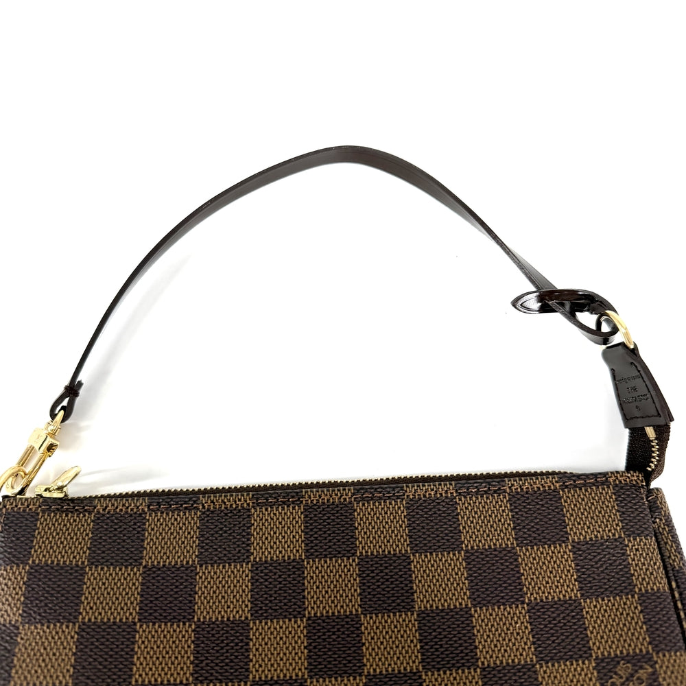 LOUIS VUITTON ルイヴィトン ハンドバッグ ポシェット アクセソワール アクセサリーポーチ N51985 ダミエキャンバス ブラウン 茶 ゴールド金具 レディース【中古品】