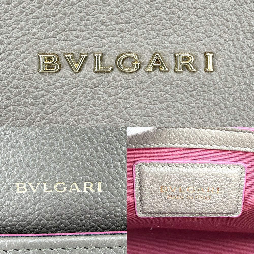 BVLGARI ブルガリ 2WAY アルバ ハンドバッグ ショルダーバッグ レザー グレージュ ピンク ゴールド金具 レディース【中古品】