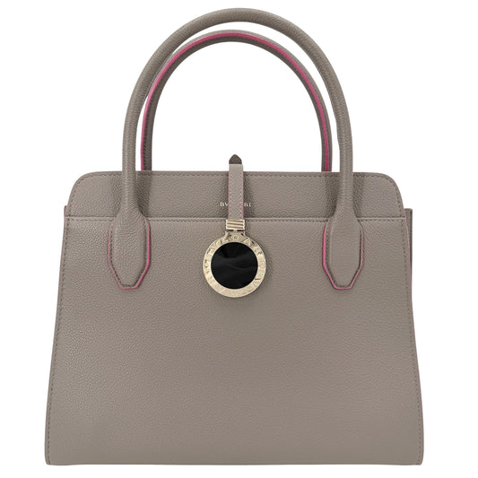BVLGARI ブルガリ 2WAY アルバ ハンドバッグ ショルダーバッグ レザー グレージュ ピンク ゴールド金具 レディース【中古品】