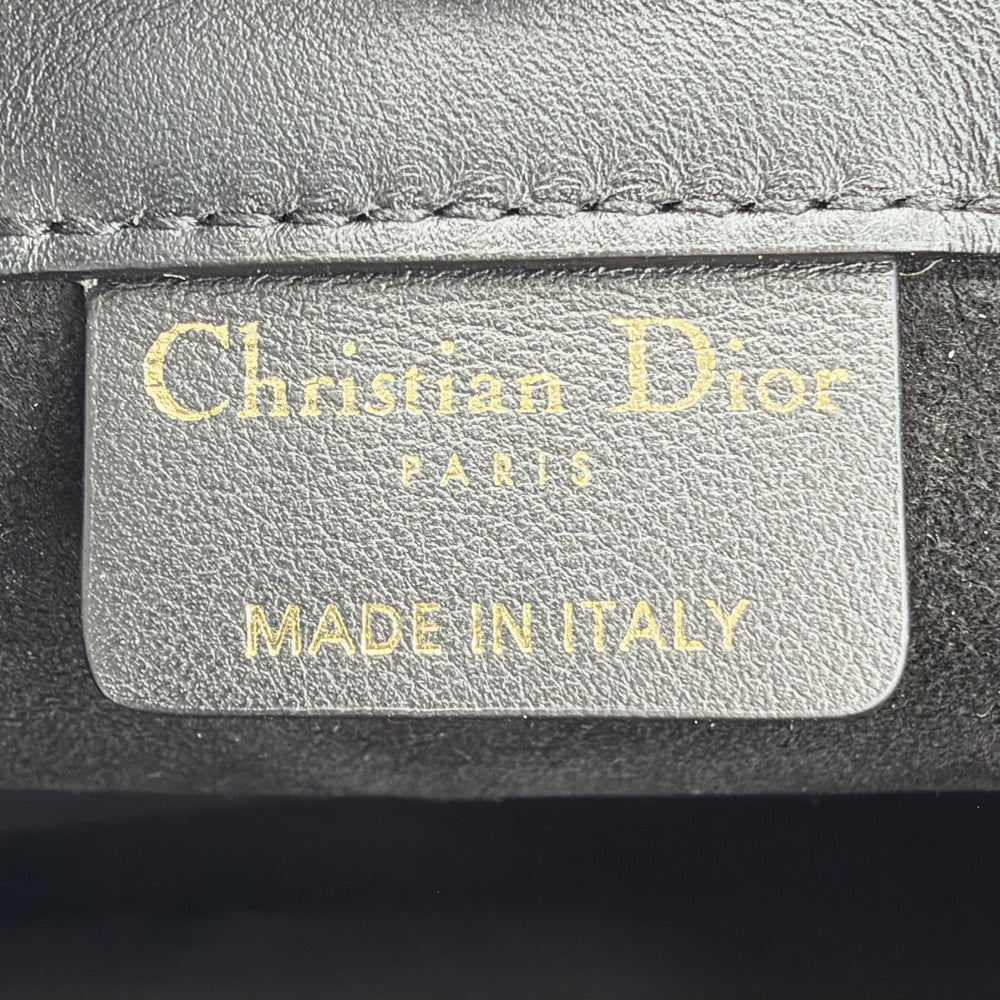 Christian Dior クリスチャンディオール トートバッグ ブックトート ミディアム カーフ ブラック 黒 レディース【中古品】