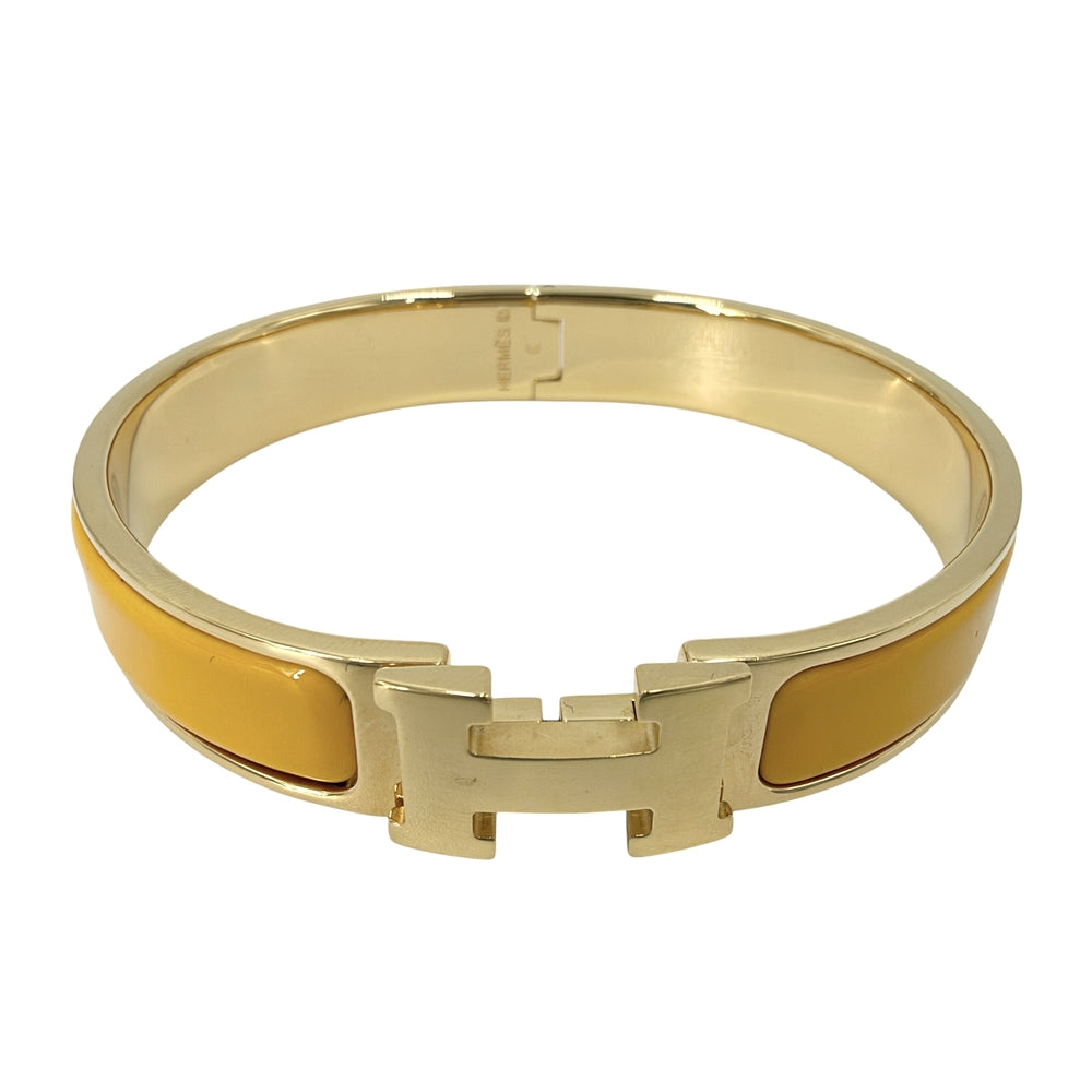 HERMES エルメス ブレスレット クリックH エナメル アクセサリー ゴールド金具 レディース 約36.1g【中古品】