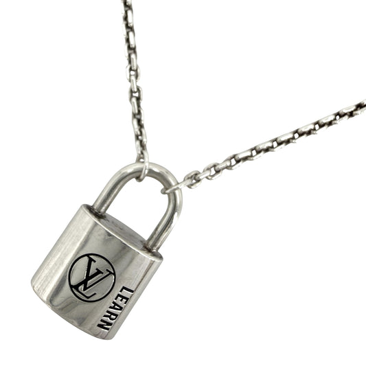 LOUIS VUITTON ルイヴィトン ネックレス ロックイット ラーン アクセサリー ジュエリー Ag925 メンズ レディース シルバー925 ユニセックス 約13.5g【中古品】