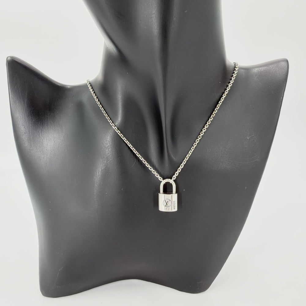LOUIS VUITTON ルイヴィトン ネックレス ロックイット ラーン アクセサリー ジュエリー Ag925 メンズ レディース シルバー925 ユニセックス 約13.5g【中古品】
