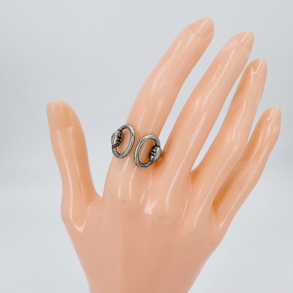 HERMES エルメス 指輪 ナウシカ　リング アクセサリー ジュエリー シルバー925 約8.5号 ユニセックス 約5.1g【中古品】