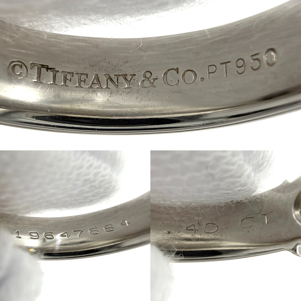 TIFFANY&Co. ティファニー 指輪 ソリティア ドッツ アクセサリー ジュエリー Pt950プラチナ ダイヤモンド0.40ct 約11号 レディース 約9.7g【中古品】