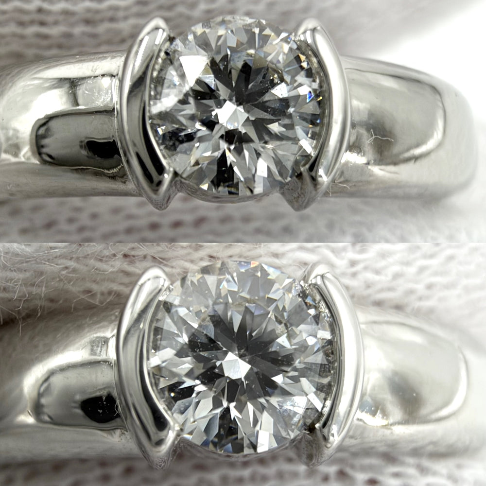 TIFFANY&Co. ティファニー 指輪 ソリティア ドッツ アクセサリー ジュエリー Pt950プラチナ ダイヤモンド0.40ct 約11号 レディース 約9.7g【中古品】