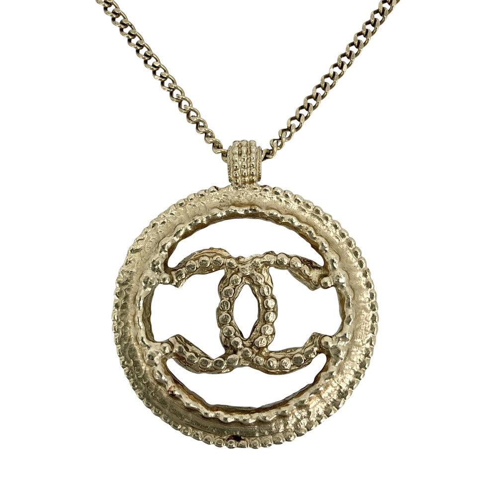 CHANEL シャネル ネックレス ココマーク アクセサリー GP ラインストーン フェイクパール A18C レディース 約15.2g 2018年【中古品】