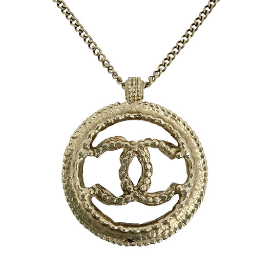 CHANEL シャネル ネックレス ココマーク アクセサリー GP ラインストーン フェイクパール A18C レディース 約15.2g 2018年【中古品】