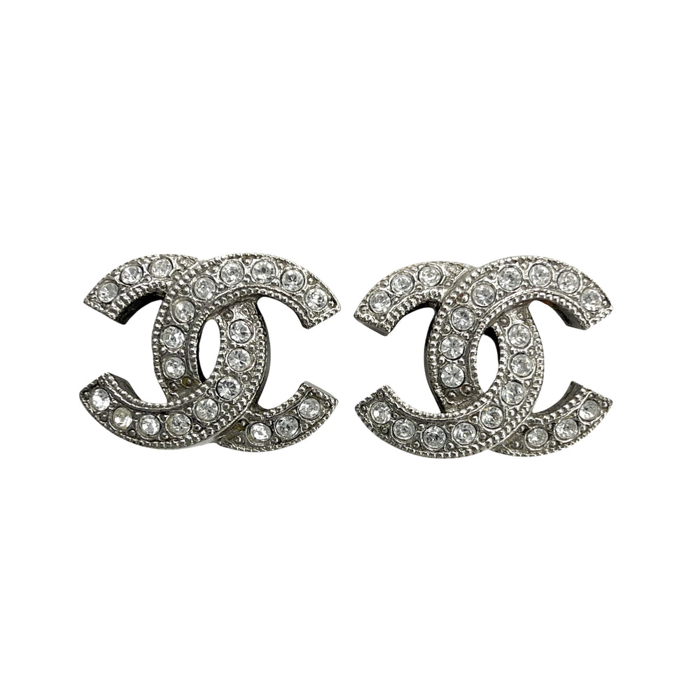 CHANEL シャネル ピアス ココマーク ラインストーン アクセサリー GP ラインストーン C17V レディース 約2.7g 2017年【中古品】