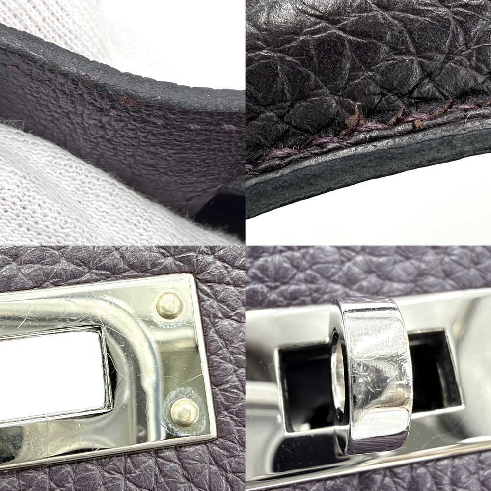HERMES エルメス 2WAY ケリー28 トリヨンクレマンス ショルダーバッグ ハンドバッグ D刻印 トリヨンクレマンス パープル 紫
 シルバー金具 レディース 2019年【中古品】