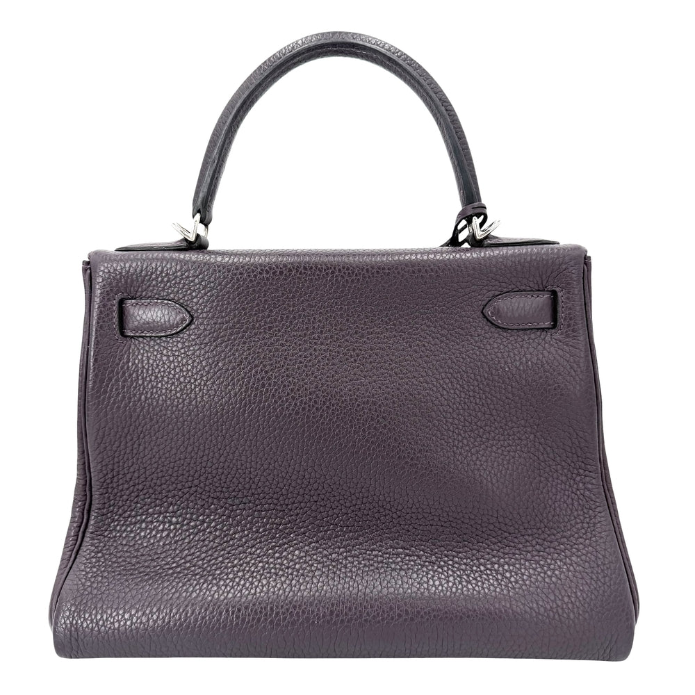 HERMES エルメス 2WAY ケリー28 トリヨンクレマンス ショルダーバッグ ハンドバッグ D刻印 トリヨンクレマンス パープル 紫
 シルバー金具 レディース 2019年【中古品】