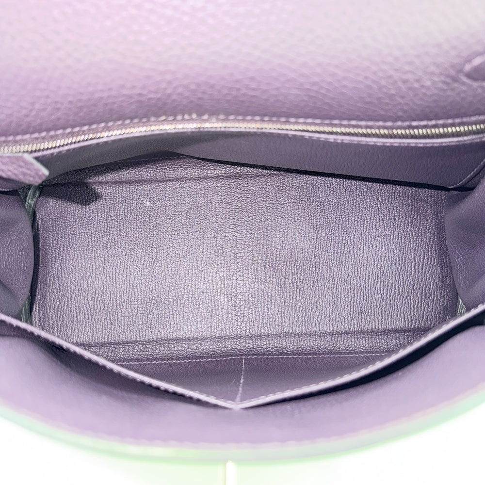 HERMES エルメス 2WAY ケリー28 トリヨンクレマンス ショルダーバッグ ハンドバッグ D刻印 トリヨンクレマンス パープル 紫
 シルバー金具 レディース 2019年【中古品】
