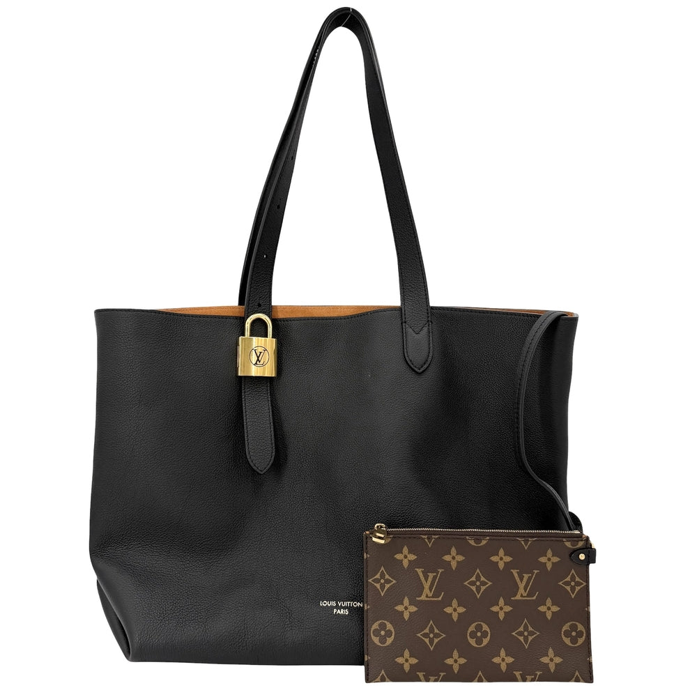 LOUIS VUITTON ルイヴィトン トートバッグ ロウキー・カバMM ハンドバッグ M25341 レザー ブラック 黒 ゴールド金具 メンズ【中古品】