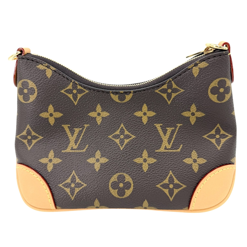 LOUIS VUITTON ルイヴィトン 2WAY ナノ･ブーローニュ ハンドバッグ ショルダーバッグ M25519 モノグラムキャンバス ブラウン 茶 ゴールド金具 レディース【中古品】