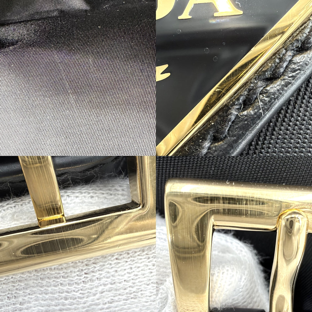 PRADA プラダ ショルダーバッグ エクスプローラ ラージ Re-Nylon 1BD391 ナイロン ブラック 黒 ゴールド金具 レディース【中古品】