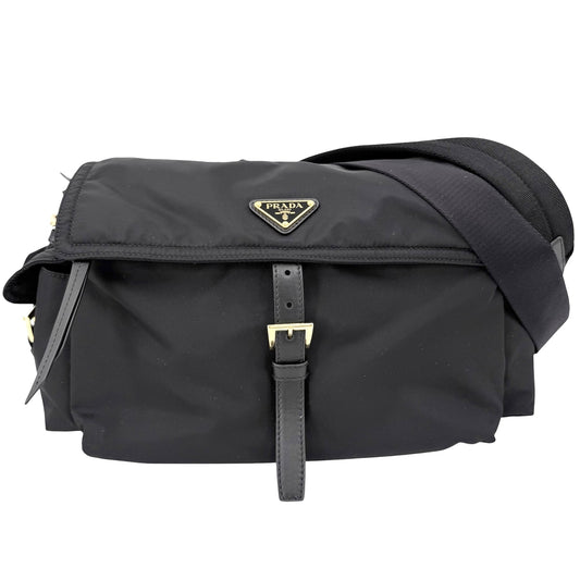 PRADA プラダ ショルダーバッグ エクスプローラ ラージ Re-Nylon 1BD391 ナイロン ブラック 黒 ゴールド金具 レディース【中古品】