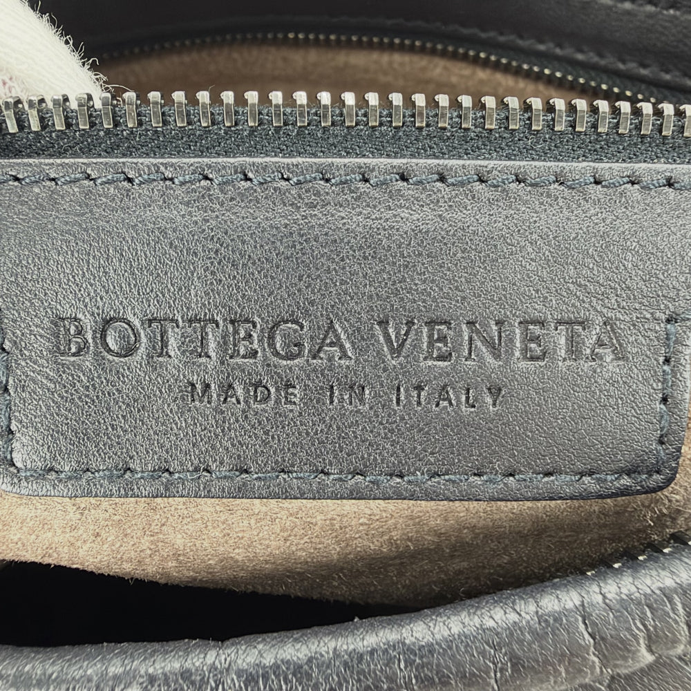 BOTTEGAVENETA ボッテガヴェネタ ハンドバッグ イントレチャート ワンショルダー ホーボー レザー ブラック 黒 ゴールド金具 ユニセックス【中古品】