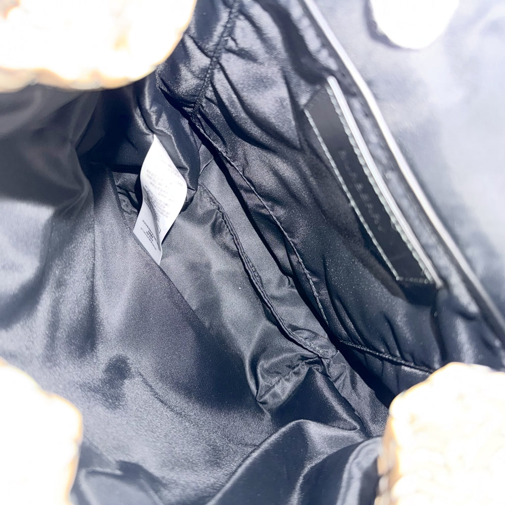 BURBERRY バーバリー リュック TBモノグラム バックパック ナイロン レザー ベージュ ホワイト 白 ゴールド金具 レディース【中古品】