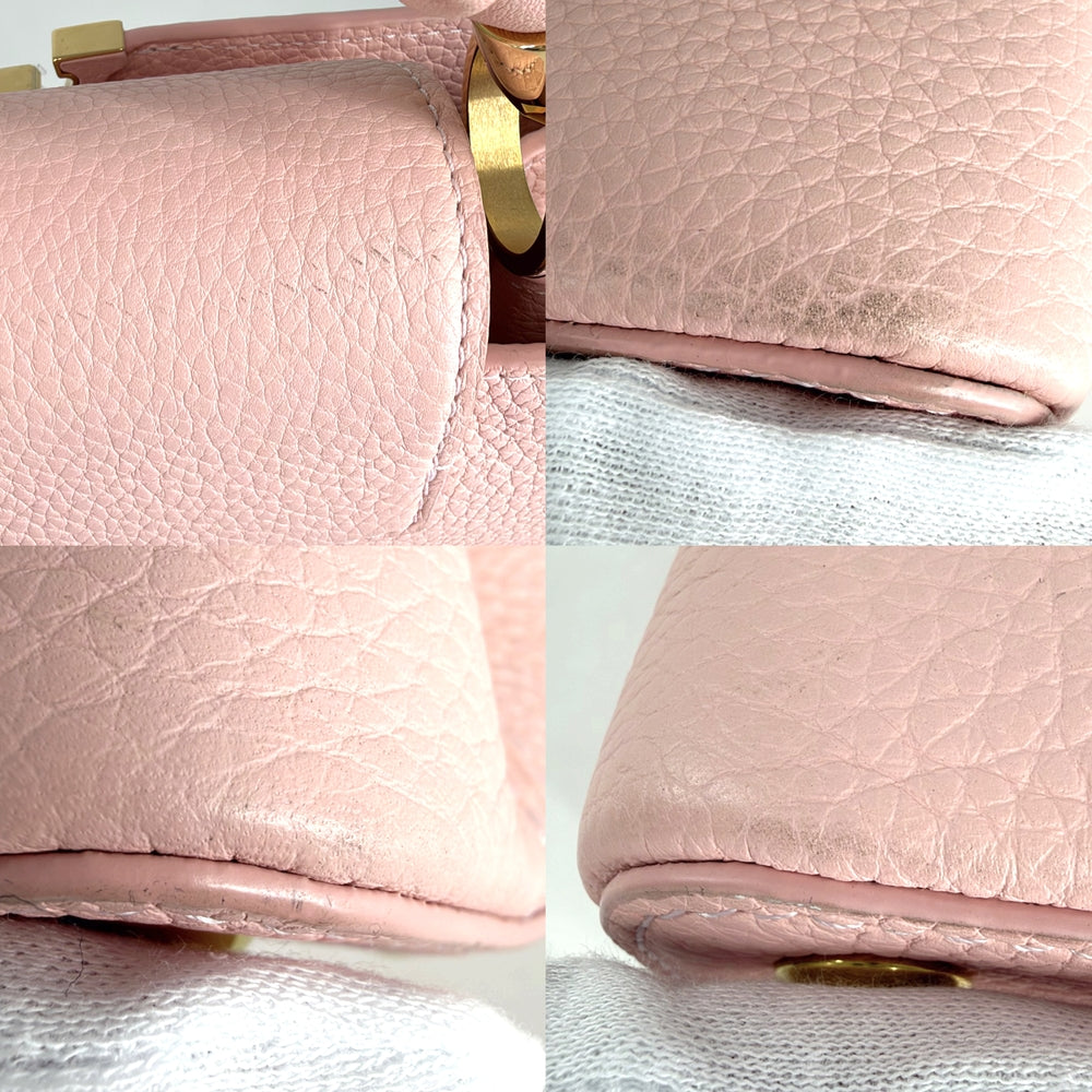 LOUIS VUITTON ルイヴィトン 2WAY シュシュ カプシーヌBB ハンドバッグ ショルダーバッグ M58694 レザー ピンク ゴールド金具 レディース【中古品】