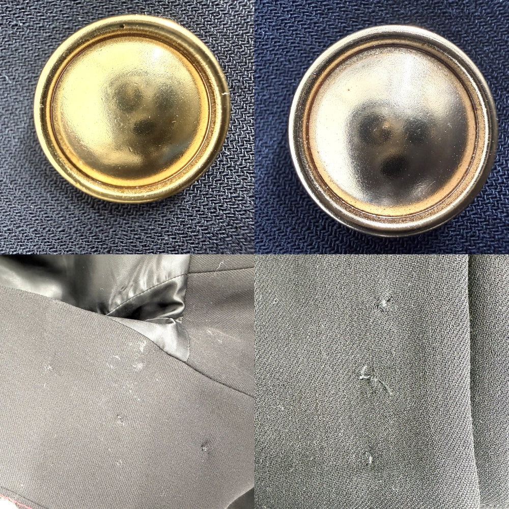 【秋物特集】 BURBERRY バーバリー ライダースジャケット アパレル 服 34 ブラック 黒 レッド 赤 ゴールド金具 春 秋 ウール シルク レディース【中古品】