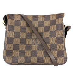 LOUIS VUITTON ルイヴィトン ハンドバッグ ダミエ・エベヌ トゥルース・メイクアップ アクセサリーポーチ N51982 ダミエキャンバス ブラウン 茶 ゴールド金具 レディース【中古品】