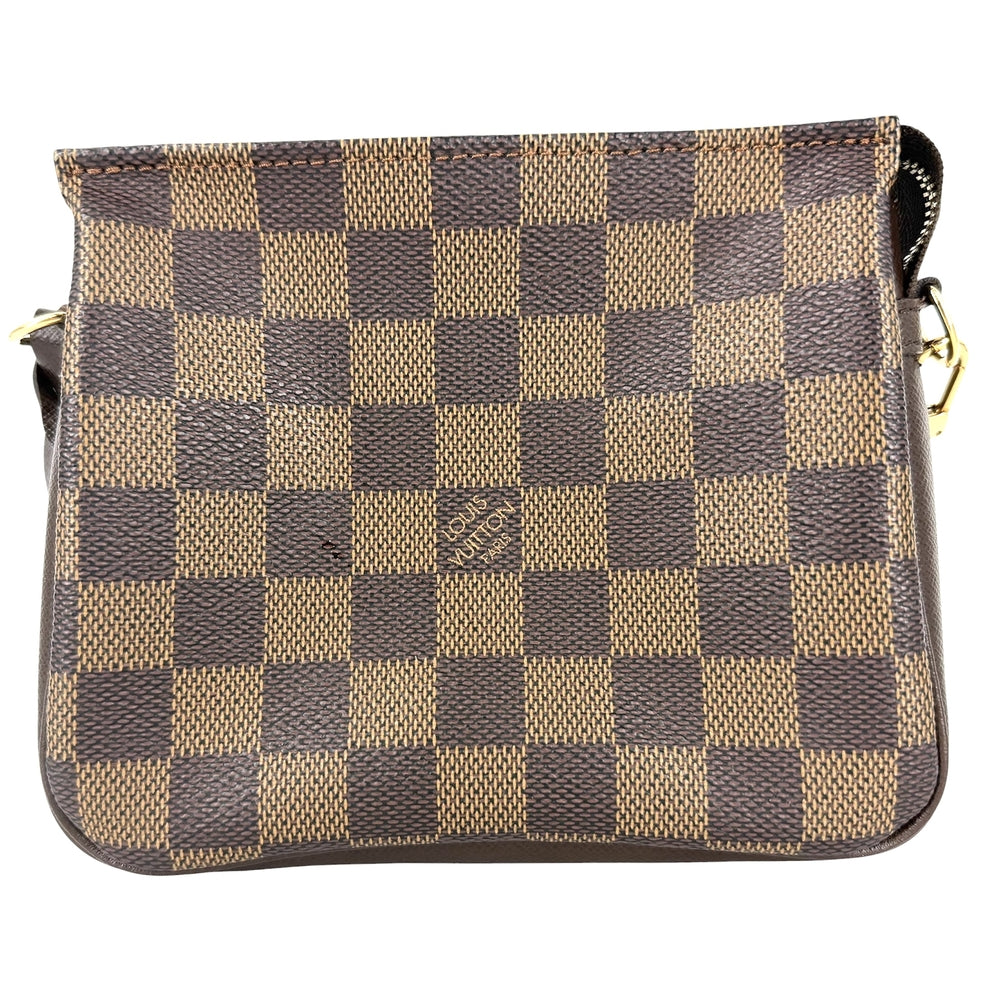 LOUIS VUITTON ルイヴィトン ハンドバッグ ダミエ・エベヌ トゥルース・メイクアップ アクセサリーポーチ N51982 ダミエキャンバス ブラウン 茶 ゴールド金具 レディース【中古品】