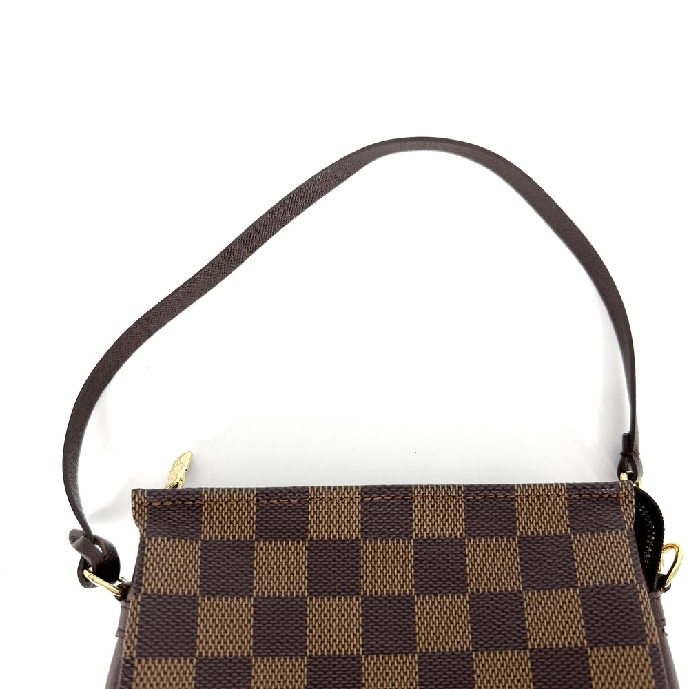 LOUIS VUITTON ルイヴィトン ハンドバッグ ダミエ・エベヌ トゥルース・メイクアップ アクセサリーポーチ N51982 ダミエキャンバス ブラウン 茶 ゴールド金具 レディース【中古品】