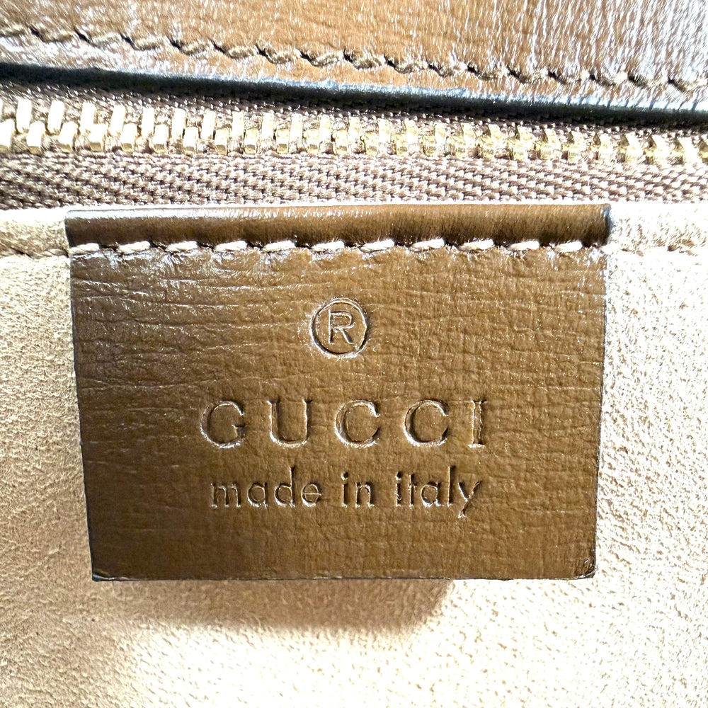 GUCCI グッチ ショルダーバッグ ホースビット1955 ポシェット 602204 GGスプリームキャンバス レザー ブラウン 茶 ベージュ ゴールド金具 レディース【中古品】