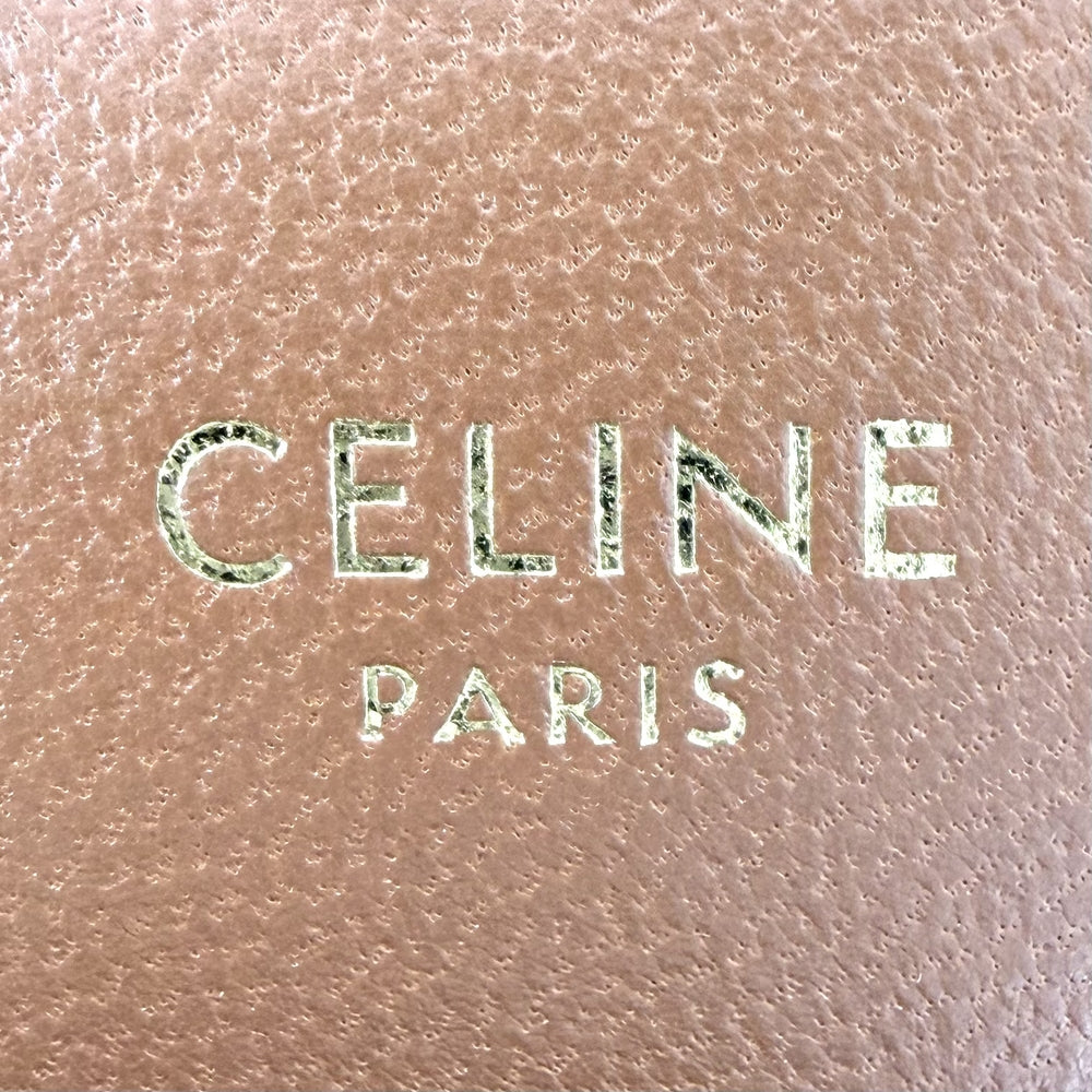 CELINE セリーヌ ショルダーバッグ ティーン トリオンフ PVC レザー ブラウン 茶 ゴールド金具 レディース【中古品】