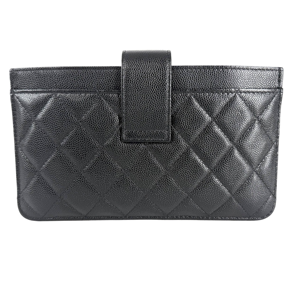 CHANEL シャネル 長財布 ココマーク ロングウォレット キャビアスキン ブラック 黒 ゴールド金具 レディース【中古品】