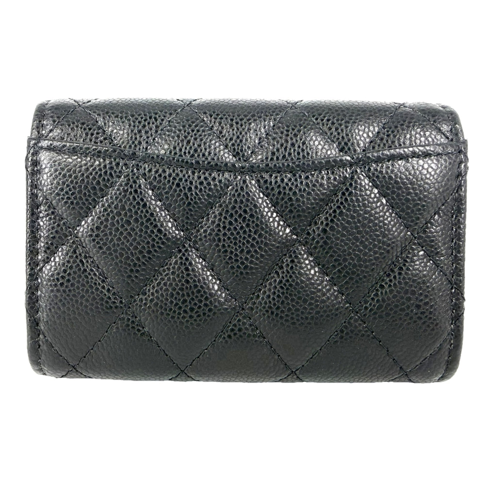 CHANEL シャネル キーケース ココマーク マトラッセ レザー ブラック 黒 ブラウン 茶 ゴールド金具 レディース【中古品】