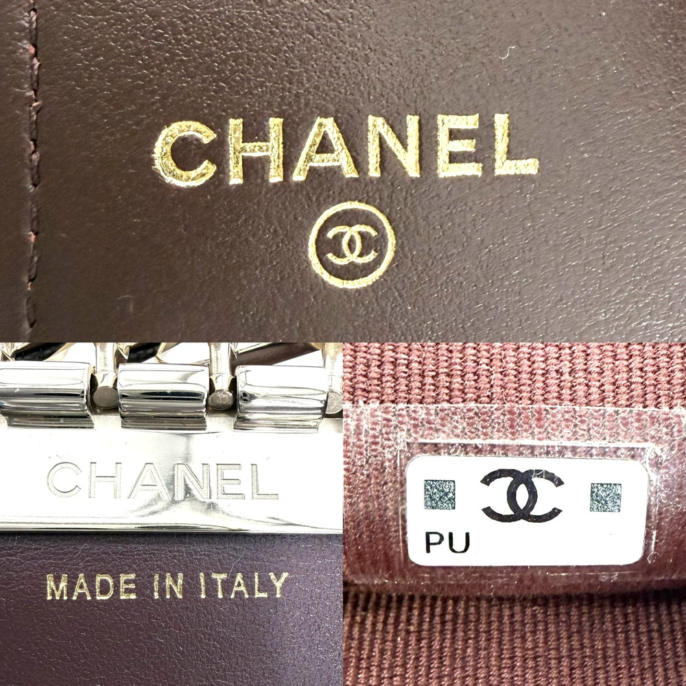 CHANEL シャネル キーケース ココマーク マトラッセ レザー ブラック 黒 ブラウン 茶 ゴールド金具 レディース【中古品】