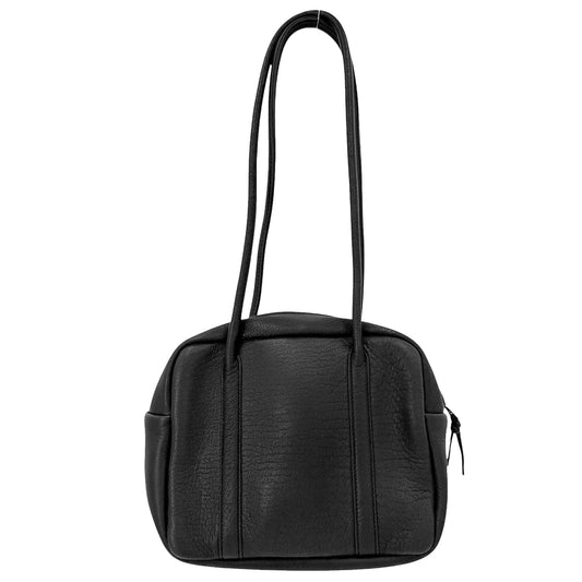 ハンドバッグ アエタ スクエア ボストン ロング ハンドル ミニバッグ Aeta レザー ブラック 黒 シルバー金具 レディース【中古品】