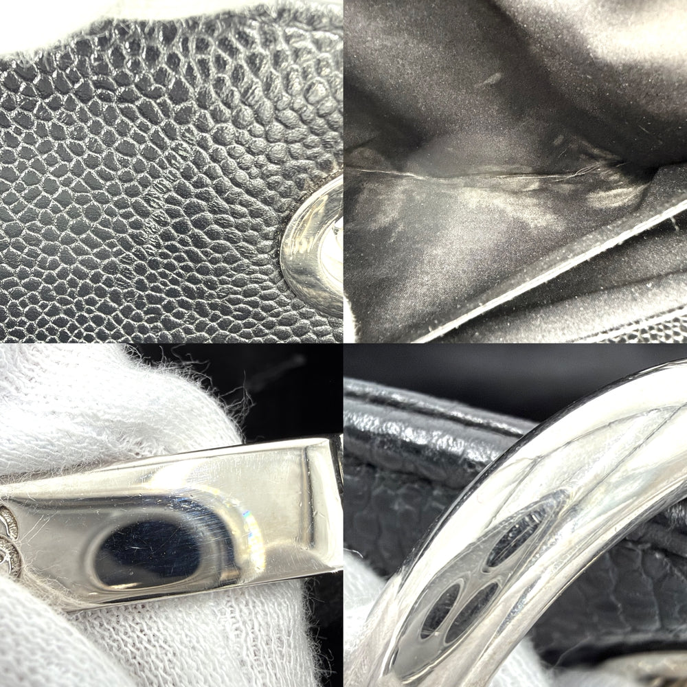 CHANEL シャネル ハンドバッグ GST マトラッセ チェーントートバッグ ココマーク A50995 キャビアスキン ブラック 黒 シルバー金具 レディース【中古品】