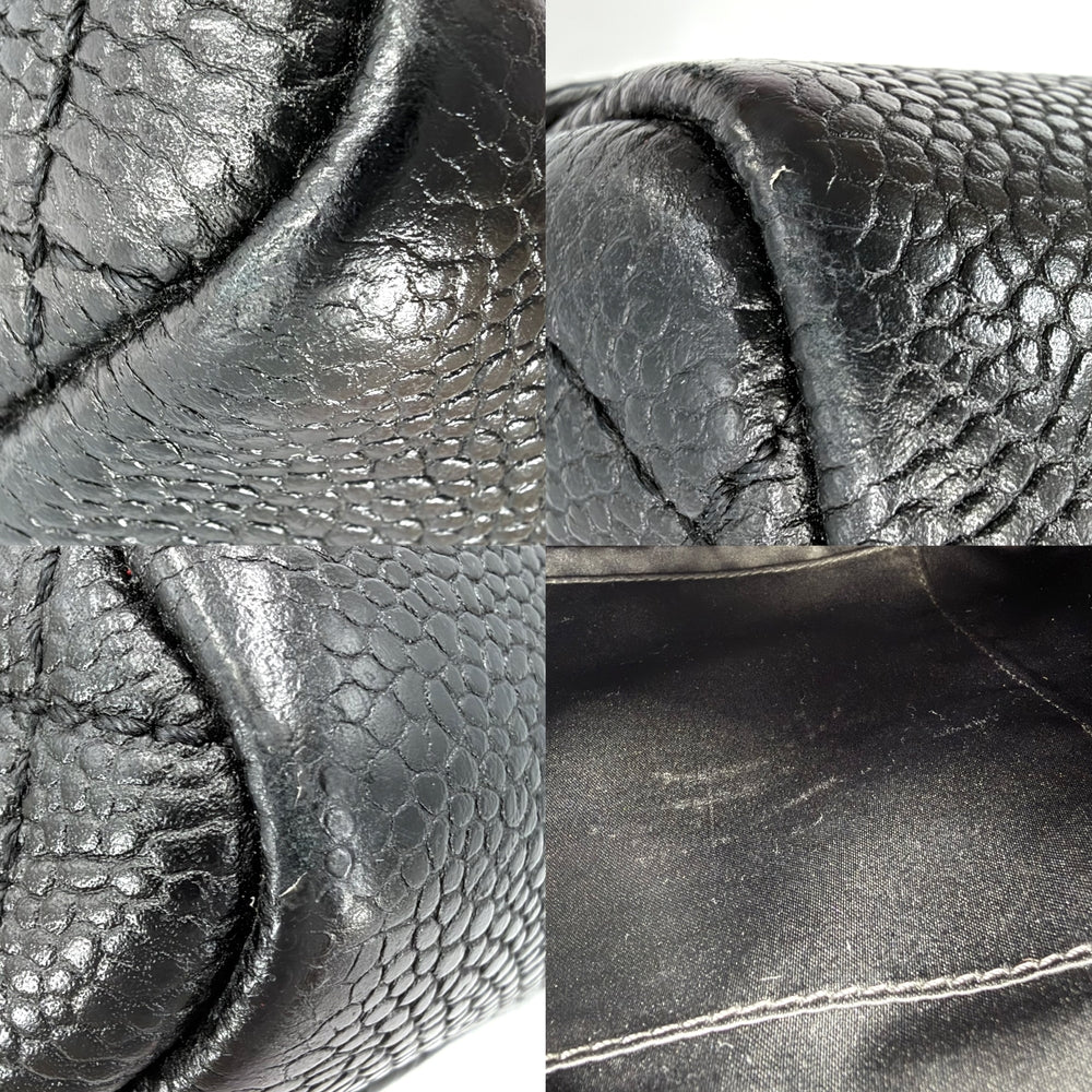 CHANEL シャネル ハンドバッグ GST マトラッセ チェーントートバッグ ココマーク A50995 キャビアスキン ブラック 黒 シルバー金具 レディース【中古品】