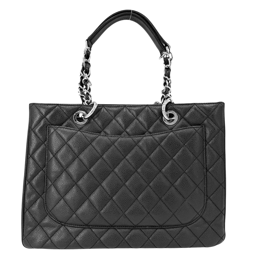 CHANEL シャネル ハンドバッグ GST マトラッセ チェーントートバッグ ココマーク A50995 キャビアスキン ブラック 黒 シルバー金具 レディース【中古品】