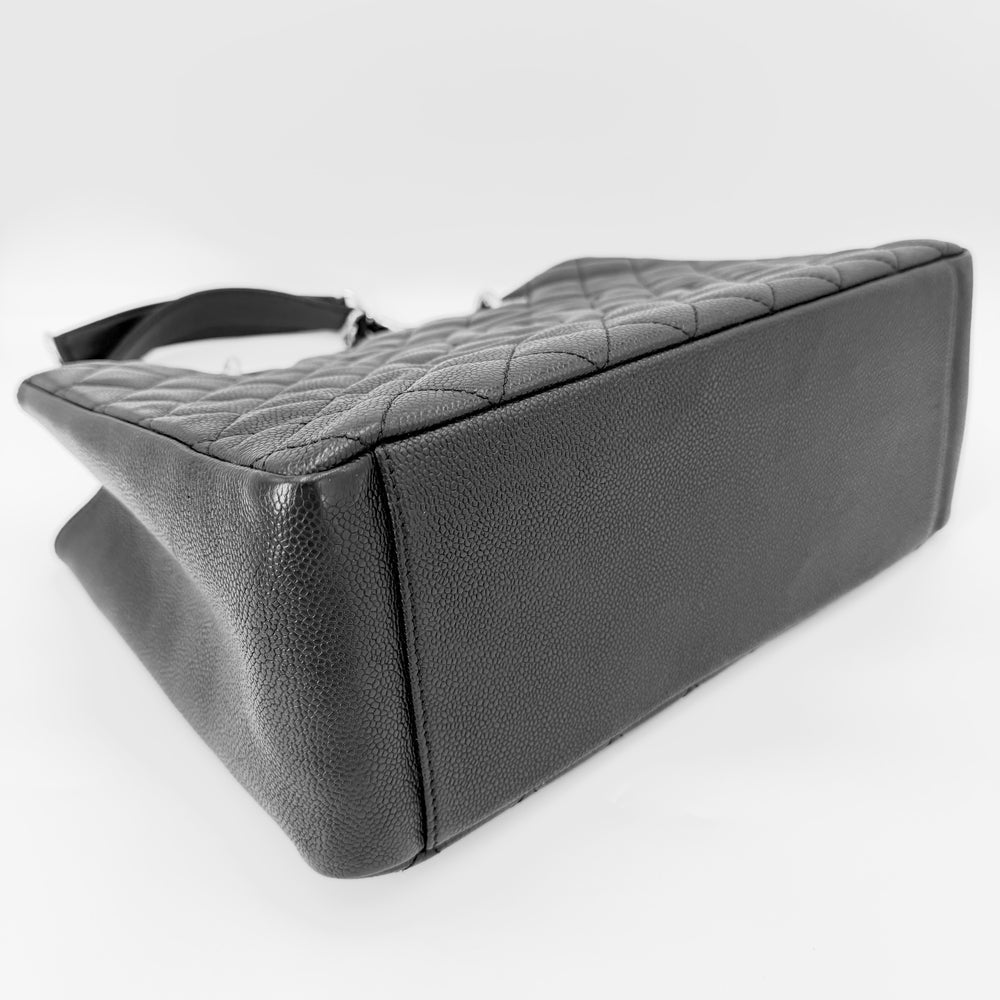 CHANEL シャネル ハンドバッグ GST マトラッセ チェーントートバッグ ココマーク A50995 キャビアスキン ブラック 黒 シルバー金具 レディース【中古品】