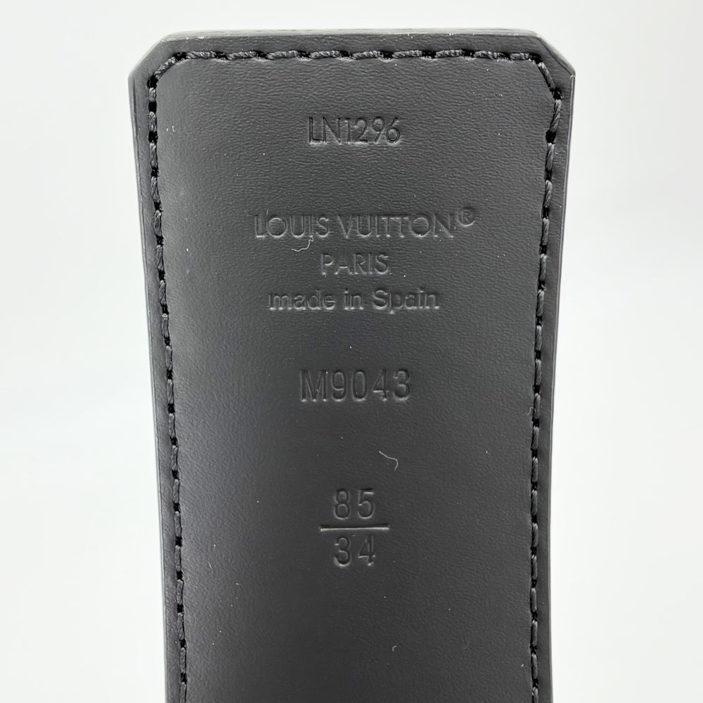LOUIS VUITTON ルイヴィトン ベルト モノグラムエクリプス ベルト･LV イニシャル 40MM ファッションアイテム リバーシブル 85/34 M9043 カーフ ブラック 黒 シルバー金具 メンズ【中古品】