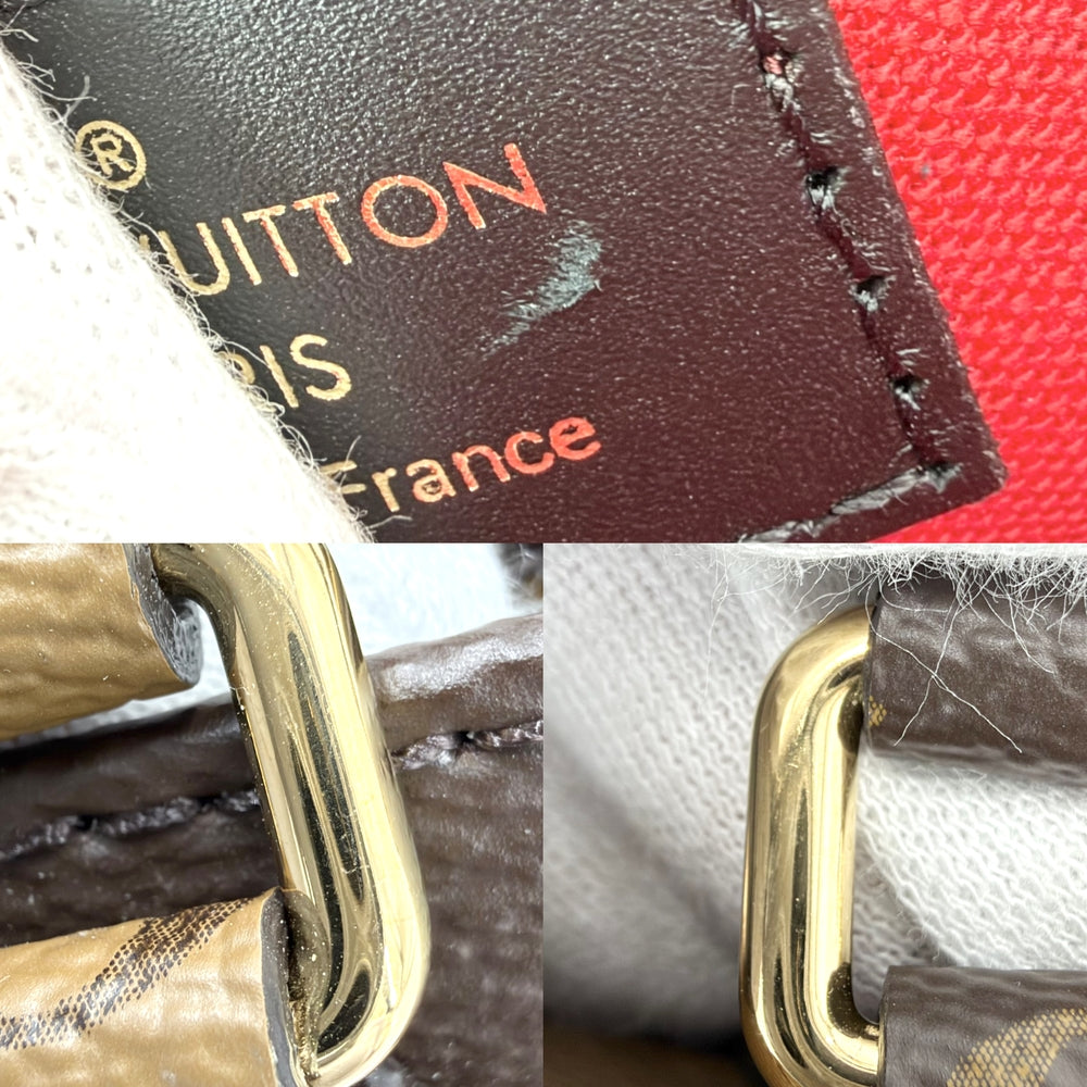 LOUIS VUITTON ルイヴィトン 2WAY オンザゴーEW ハンドバッグ ショルダーバッグ かばん 鞄 M46653 PVCコーティングキャンバス モノグラムジャイアント モノグラム・リバース ブラウン 茶 ゴールド金具 レディース【中古品】