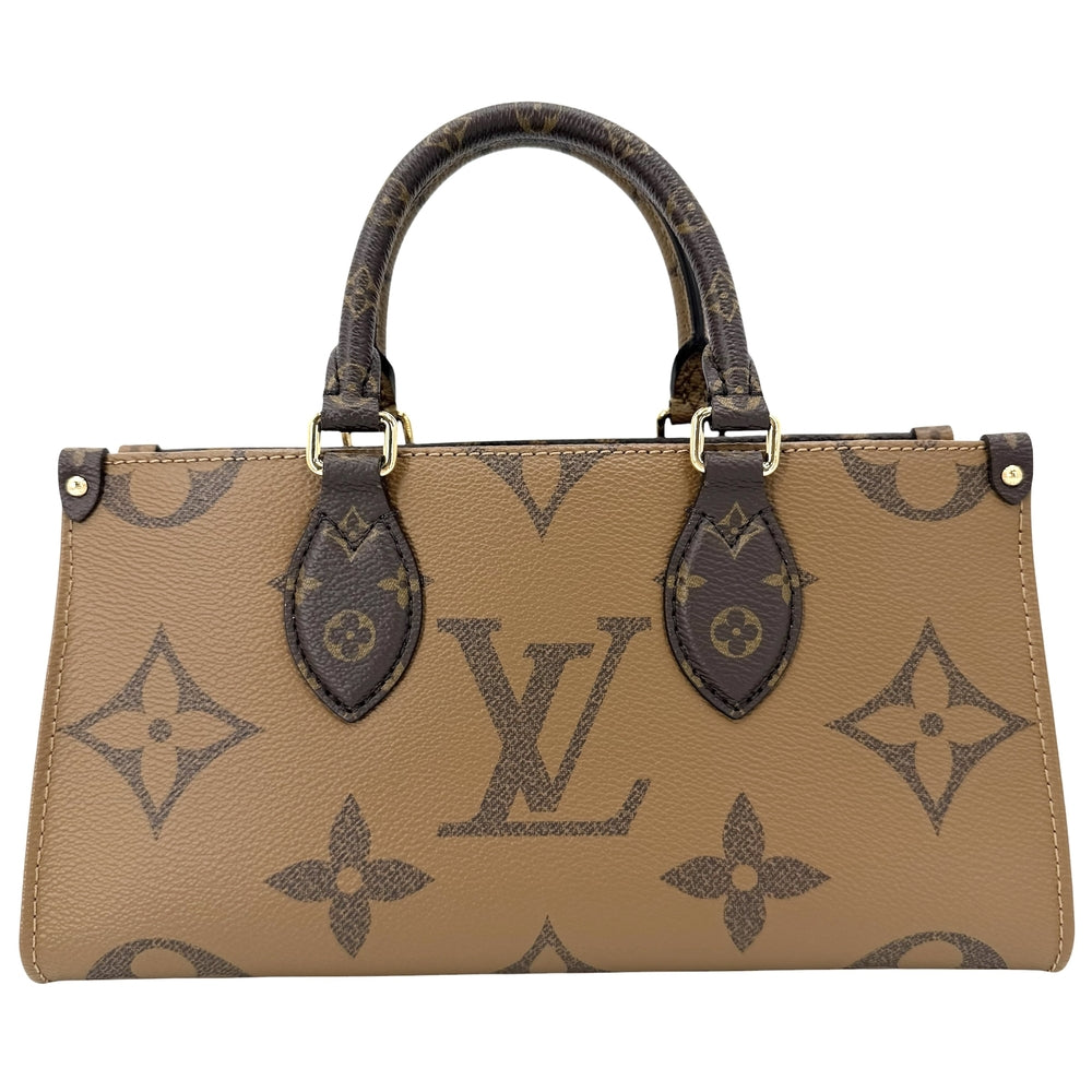 LOUIS VUITTON ルイヴィトン 2WAY オンザゴーEW ハンドバッグ ショルダーバッグ かばん 鞄 M46653 PVCコーティングキャンバス モノグラムジャイアント モノグラム・リバース ブラウン 茶 ゴールド金具 レディース【中古品】