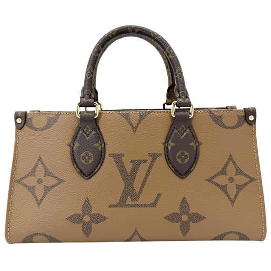 LOUIS VUITTON ルイヴィトン 2WAY オンザゴーEW ハンドバッグ ショルダーバッグ かばん 鞄 M46653 PVCコーティングキャンバス モノグラムジャイアント モノグラム・リバース ブラウン 茶 ゴールド金具 レディース【中古品】
