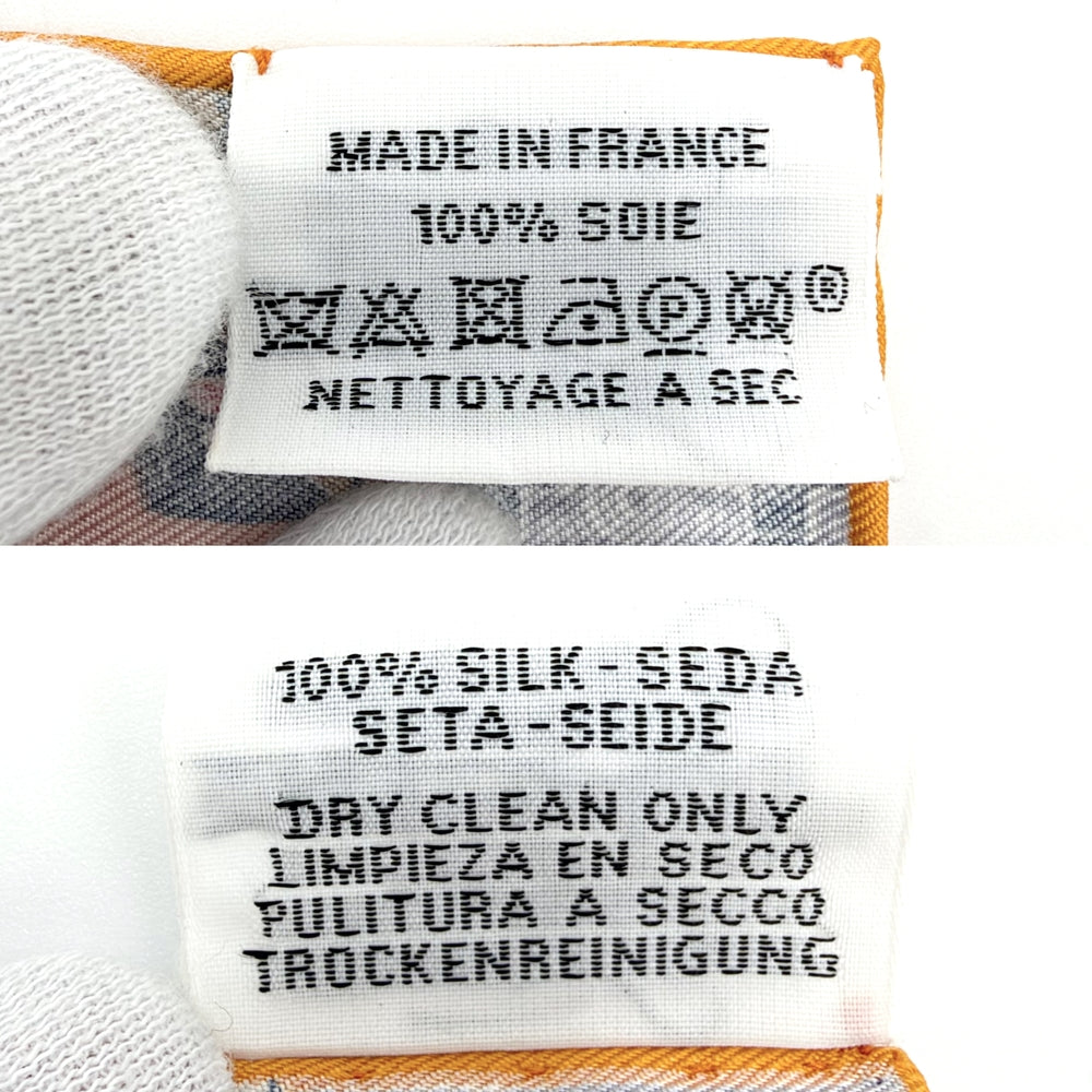 HERMES エルメス スカーフ スーパーシルククエスト ガヴロッシュ カレ45 ファッションアイテム Super Silk Quest シルク ピンク オレンジ レディース【中古品】