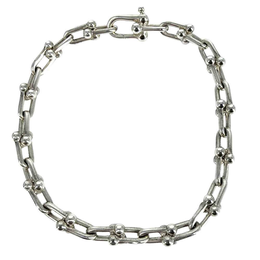 TIFFANY&Co. ティファニー ブレスレット ハードウェア スモールリンク ジュエリー アクセサリー シルバー925 レディース 約20.0g【中古品】