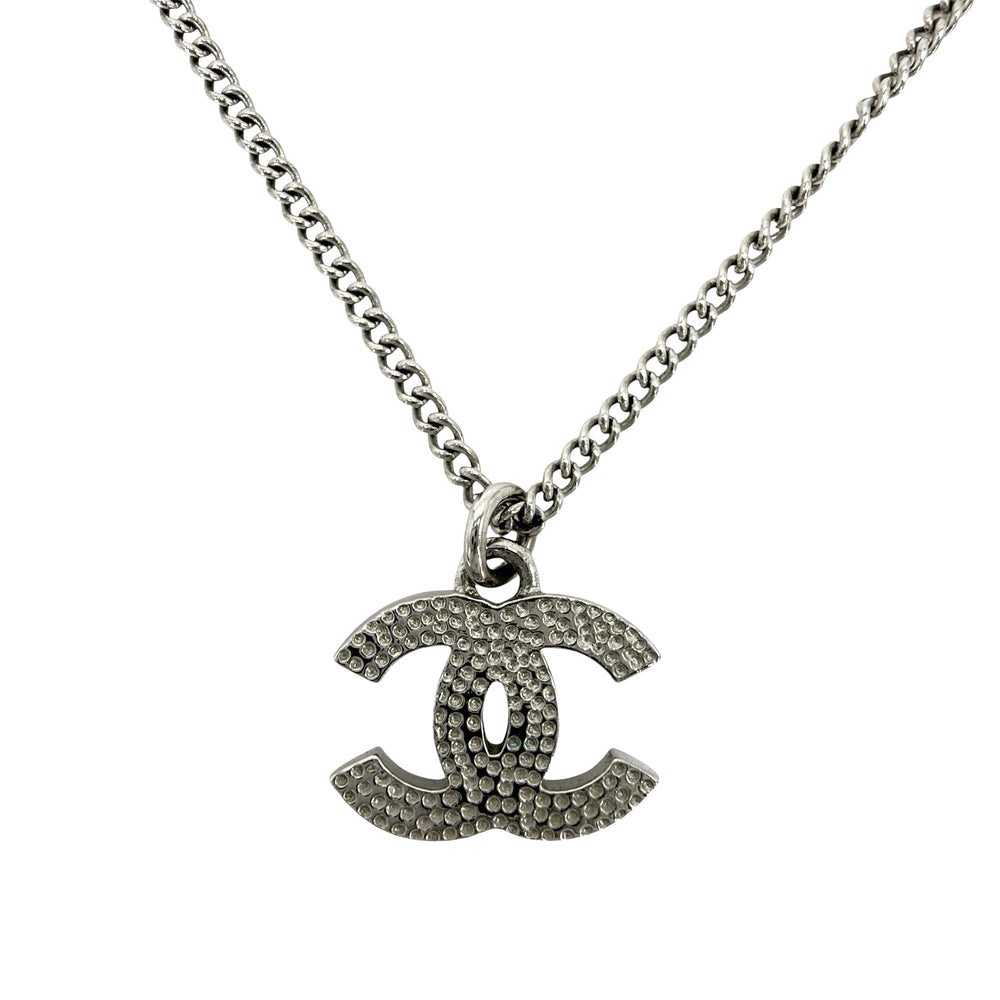 CHANEL シャネル ネックレス ココマーク アクセサリー ラインストーン F12V シルバー レディース 約5.0g 2012年【中古品】
