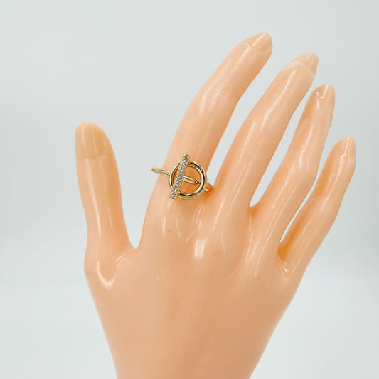 HERMES エルメス 指輪 エシャペPM リング ジュエリー アクセサリー 小物 54サイズ K18PG AU750 K18ピンクゴールド ダイヤモンド 約13号 ゴールド レディース 約4.9g【中古品】