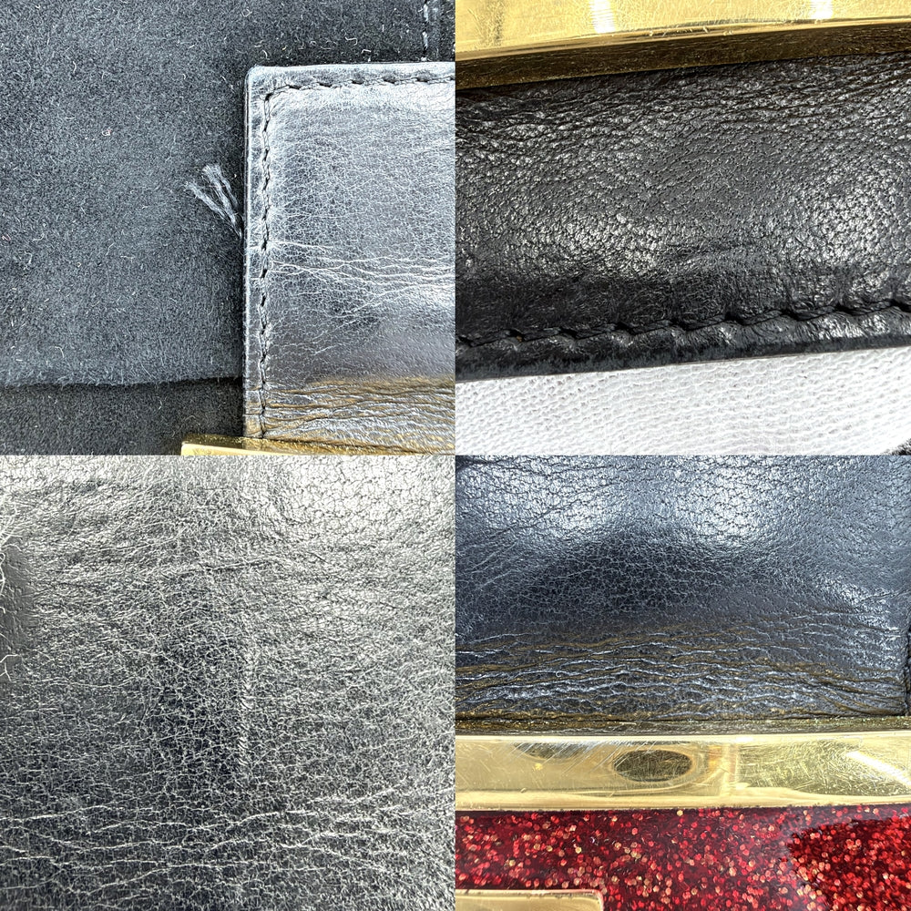 FENDI フェンディ ショルダーバッグ マンマバケット ワンショルダー Mamma Bucket スウェード ブラック 黒 ゴールド金具 レディース【中古品】