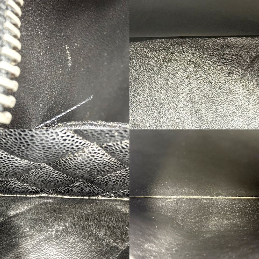 CHANEL シャネル トートバッグ マトラッセ 復刻トート ハンドバッグ ココマーク A01804 キャビアスキン ブラック 黒 シルバー金具 レディース【中古品】